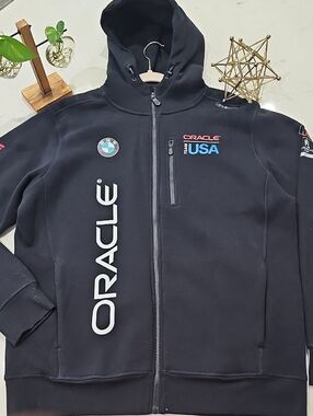 Oracle Team USA Black Logo Zip Hoodie